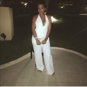 White dressy jumpsuit